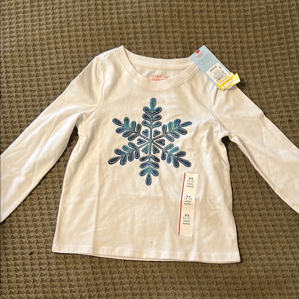 Kids White Snowflake Shirt by Cat & Jack